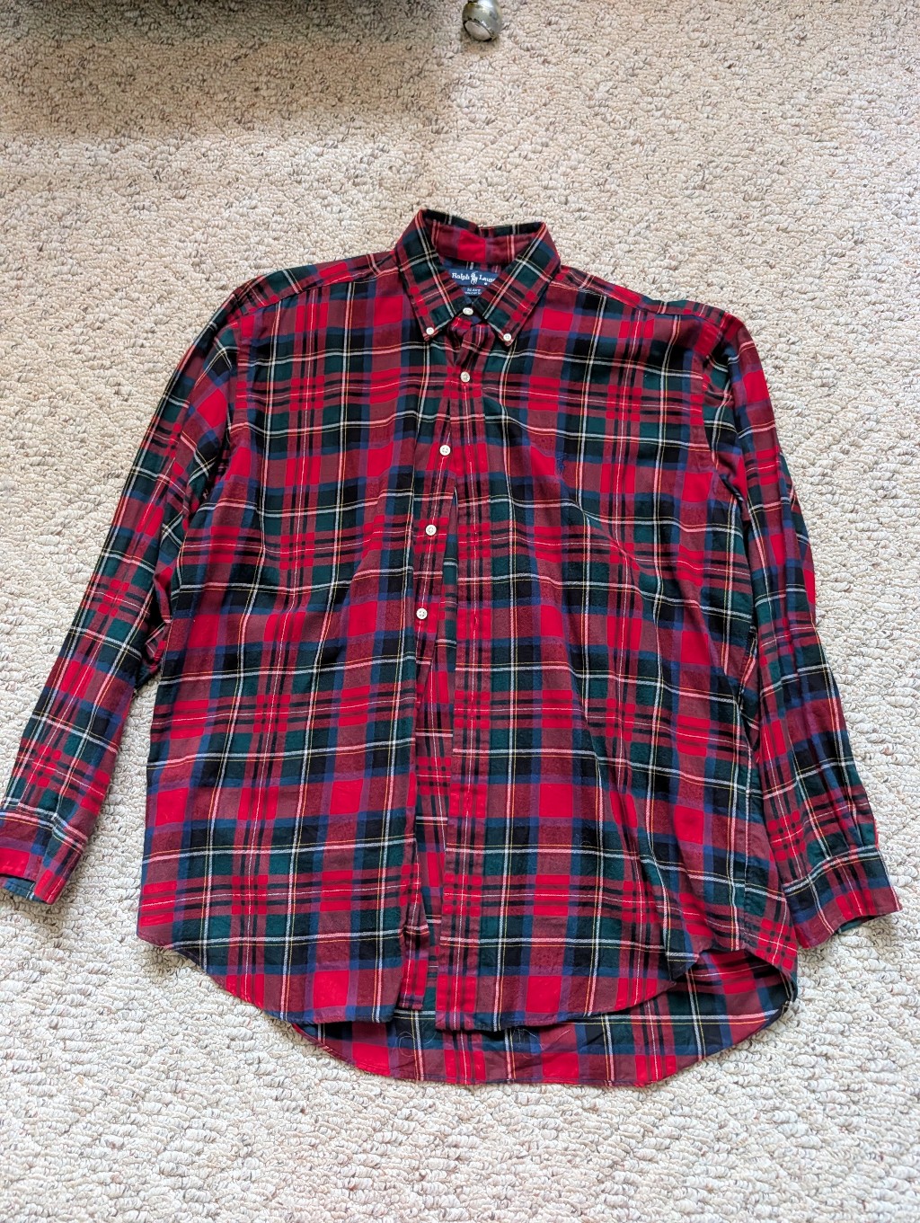 Vintage '90s Ralph Lauren Blake 100% Cotton Tartan Plaid Red Green Blue Vtg
